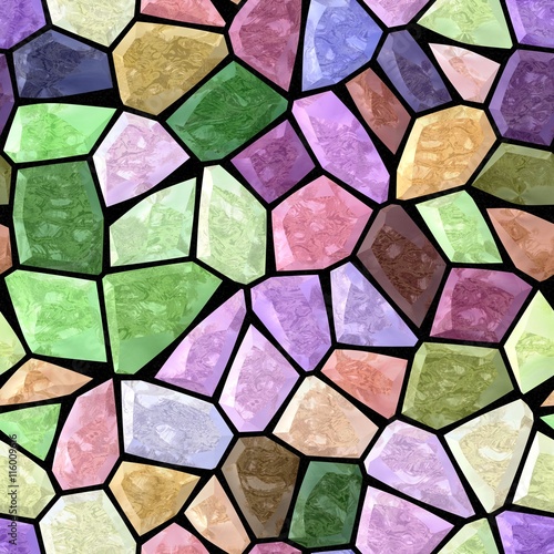 color full spectrum marble irregular plastic stony mosaic seamless pattern texture background with black grou