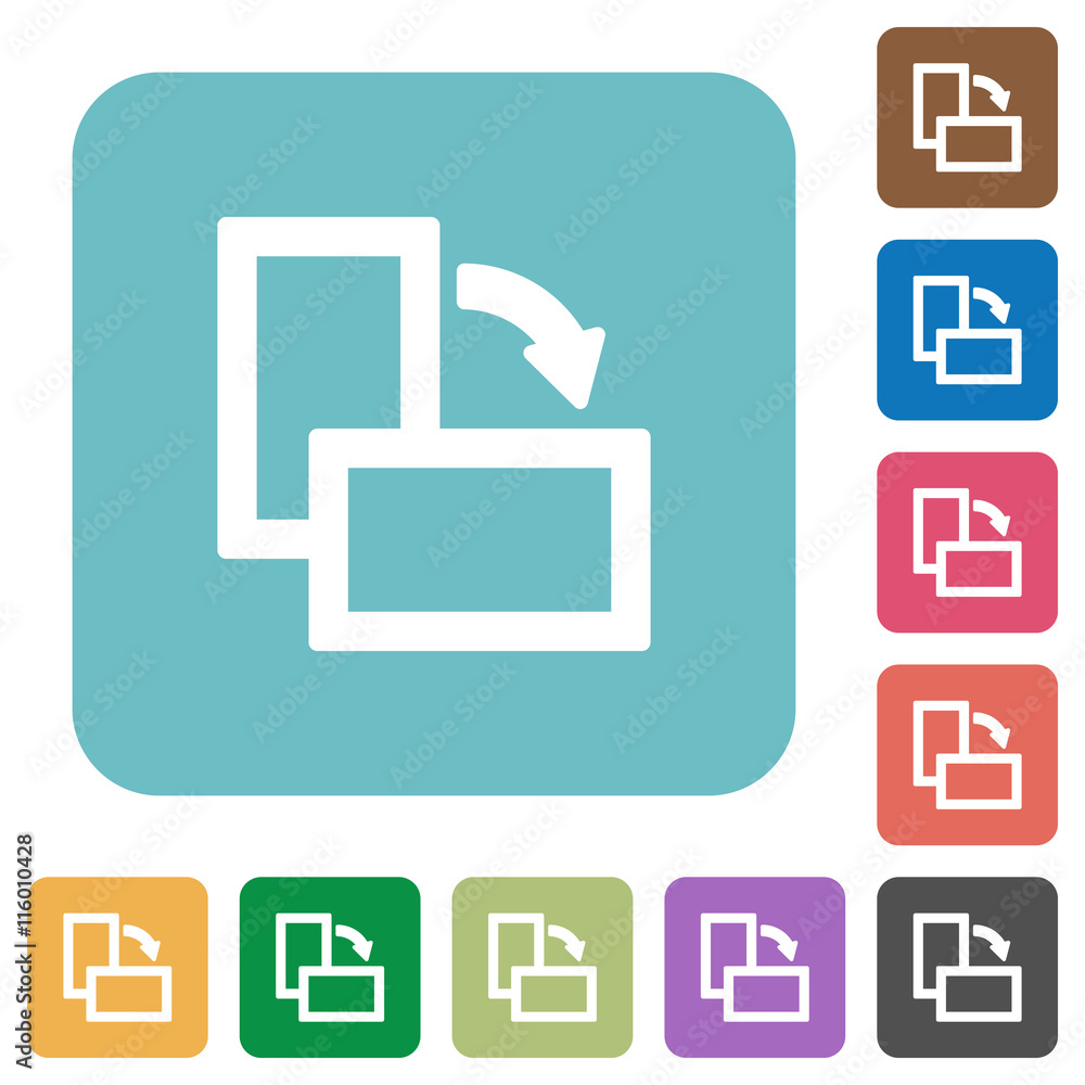 Flat rotate element right icons Flat rotate element right icons