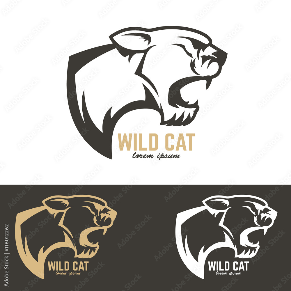 puma head. Wild cat. puma head. Wild cat.