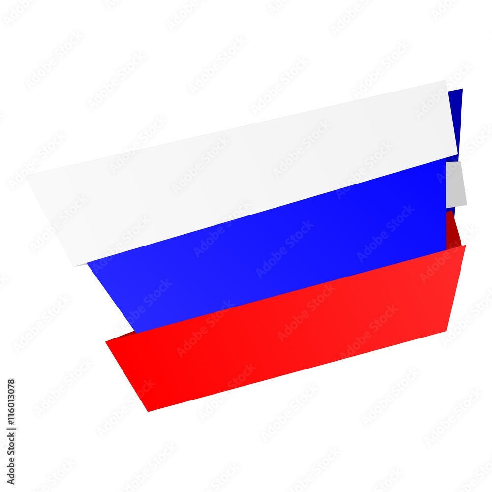 Fototapeta premium russia origami flag