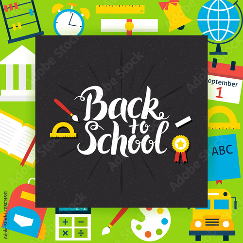Back to School Chalkboard Concept