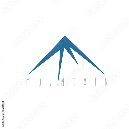 simple vector illustration of the abstract mountains