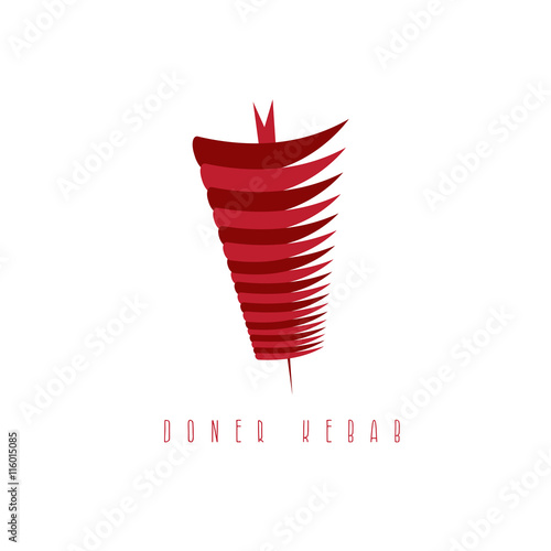 gyros doner kabob isolated vector design template