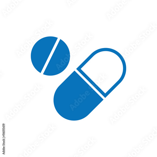 pill tablet icon on white background