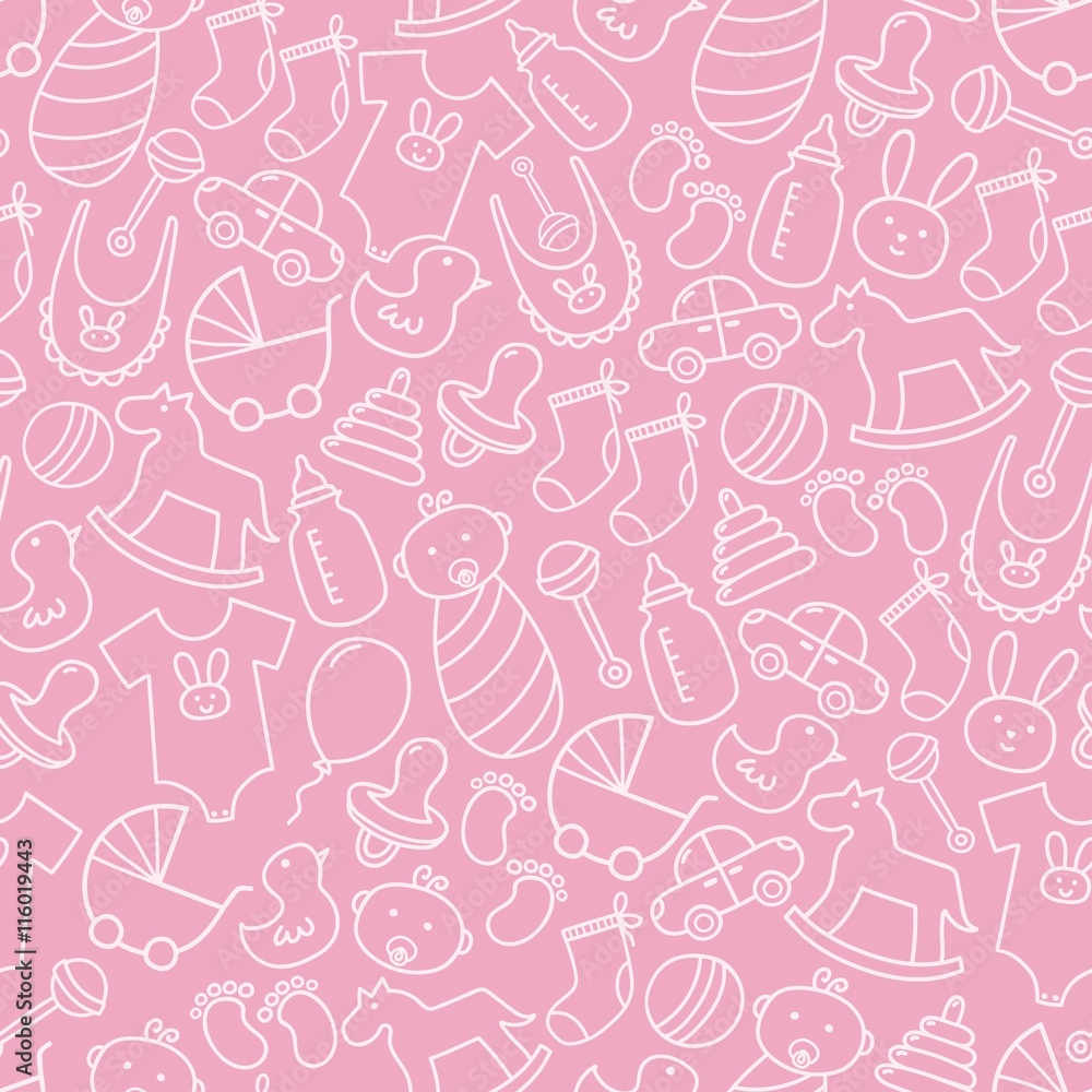 baby shower pink background