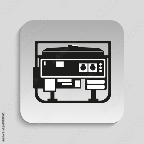 Gasoline Generator. Vector icon.