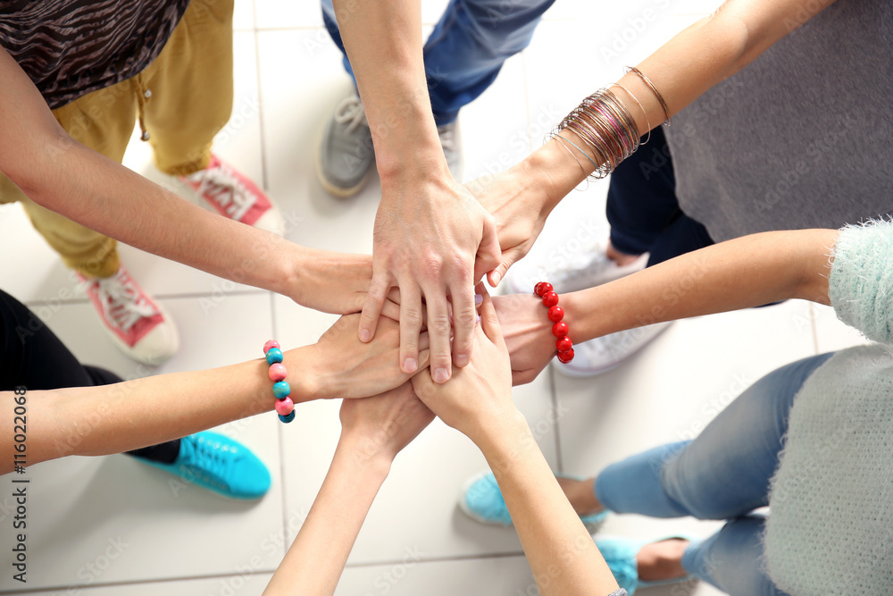Many friends hands Many friends hands