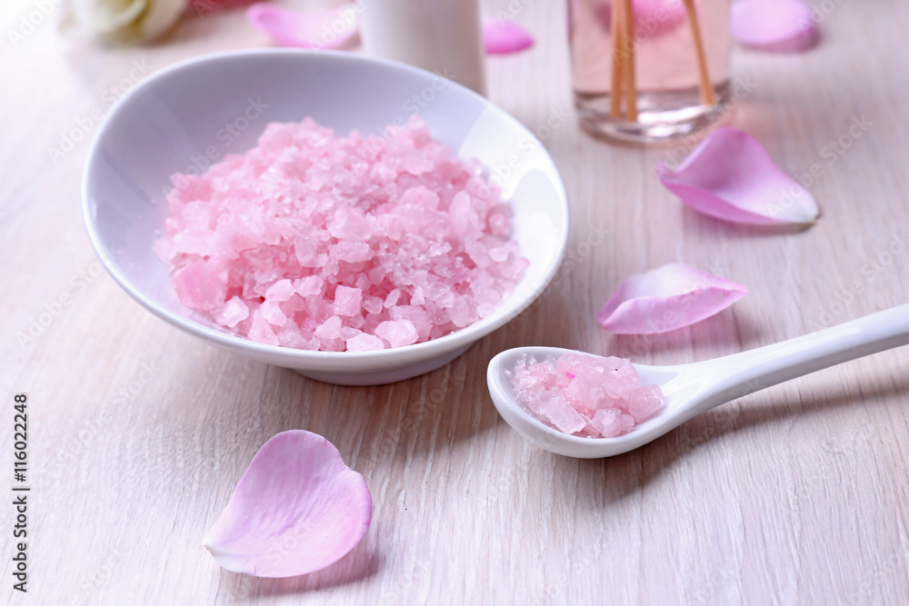 Composition of spa treatment on light background Composition of spa treatment on light background