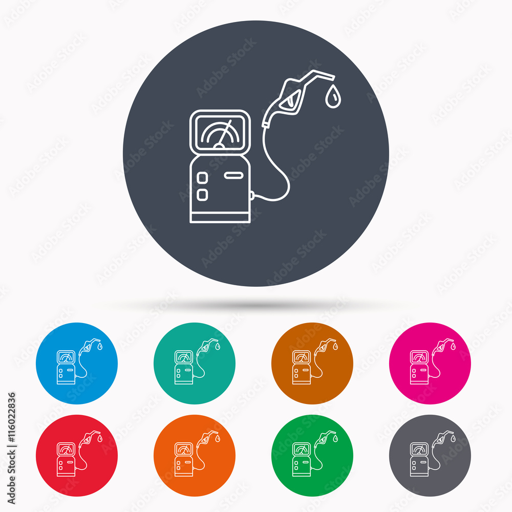 Gas station icon. Petrol fuel pump sign. Gas station icon. Petrol fuel pump sign.