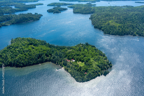contryside ontario canada nature aerial views lake forest