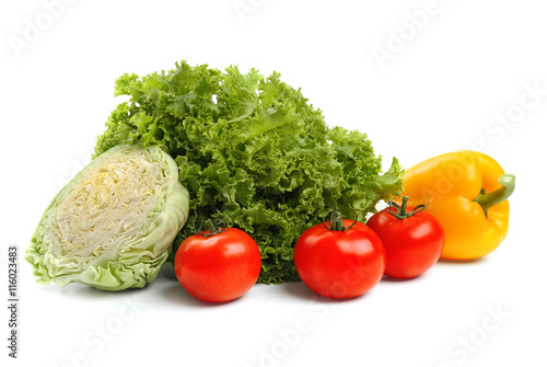 Fresh vegetables, isolated on white