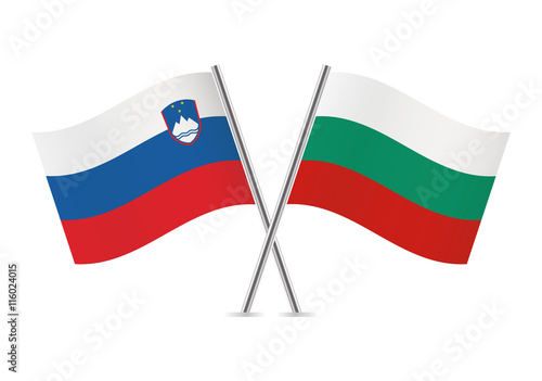 Slovenian and Bulgarian flags. Vector illustration. Free Download Slovenian and Bulgarian flags. Vector illustration. - GFXLoad