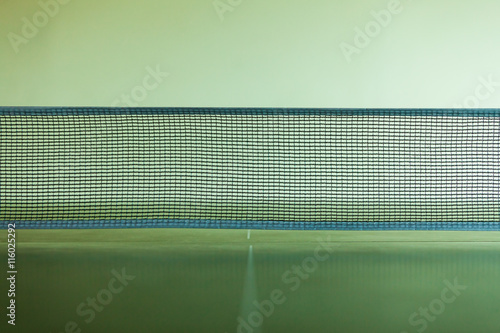 Closeup tennis table with net