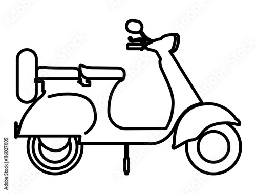 scooter drawing isolated icon design, vector illustration  graphic 