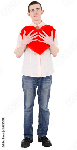 Man and heart photo