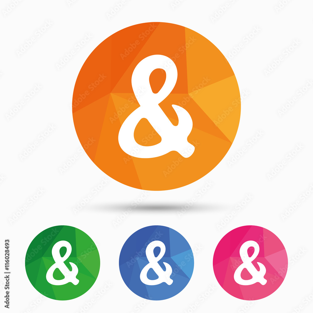 Ampersand sign icon. Logical operator AND. Ampersand sign icon. Logical operator AND.