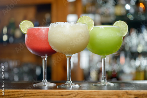 Colorful Traditional Mexican drinks