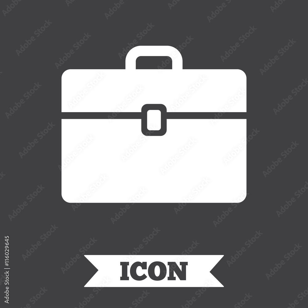 Case sign icon. Briefcase button. Case sign icon. Briefcase button.