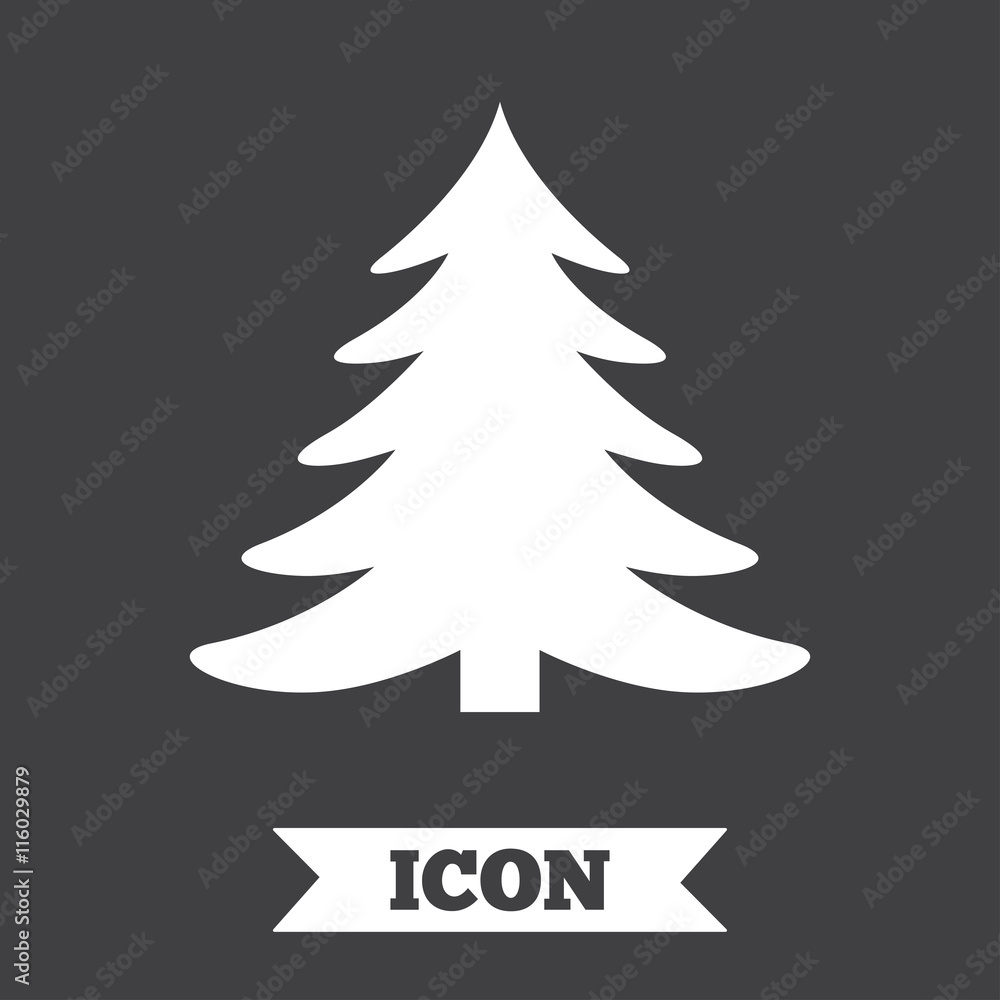 Christmas tree sign icon. Holidays button. Christmas tree sign icon. Holidays button.