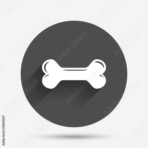 Dog bone sign icon. Pets food symbol.