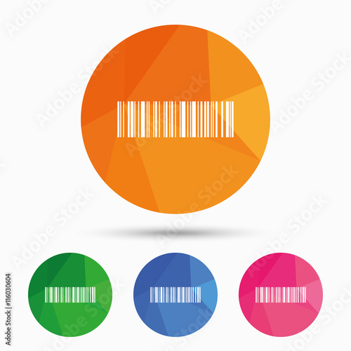 Bar code sign icon. Scan code symbol.