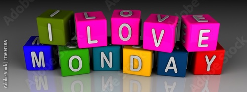 I love monday in colourful cubes