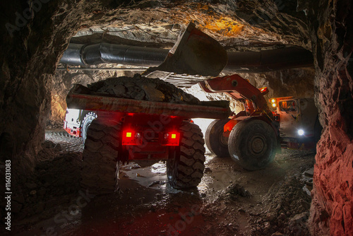 Loading truck with gold ore