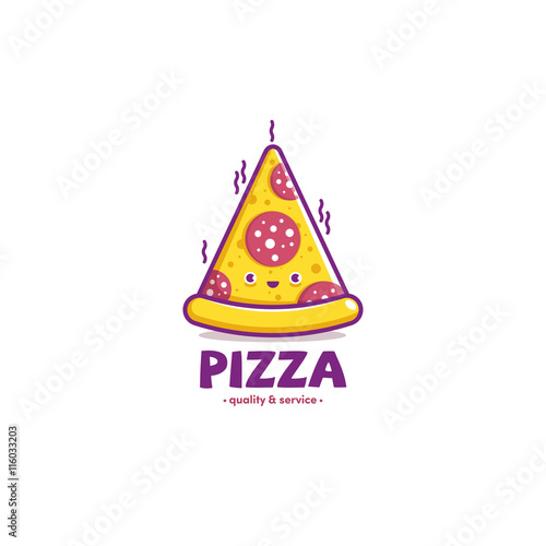 Logo funny pizza