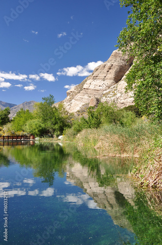 Scenic pond in Whitewater Canyon Preserve near the desert town of Palm Springs, California.