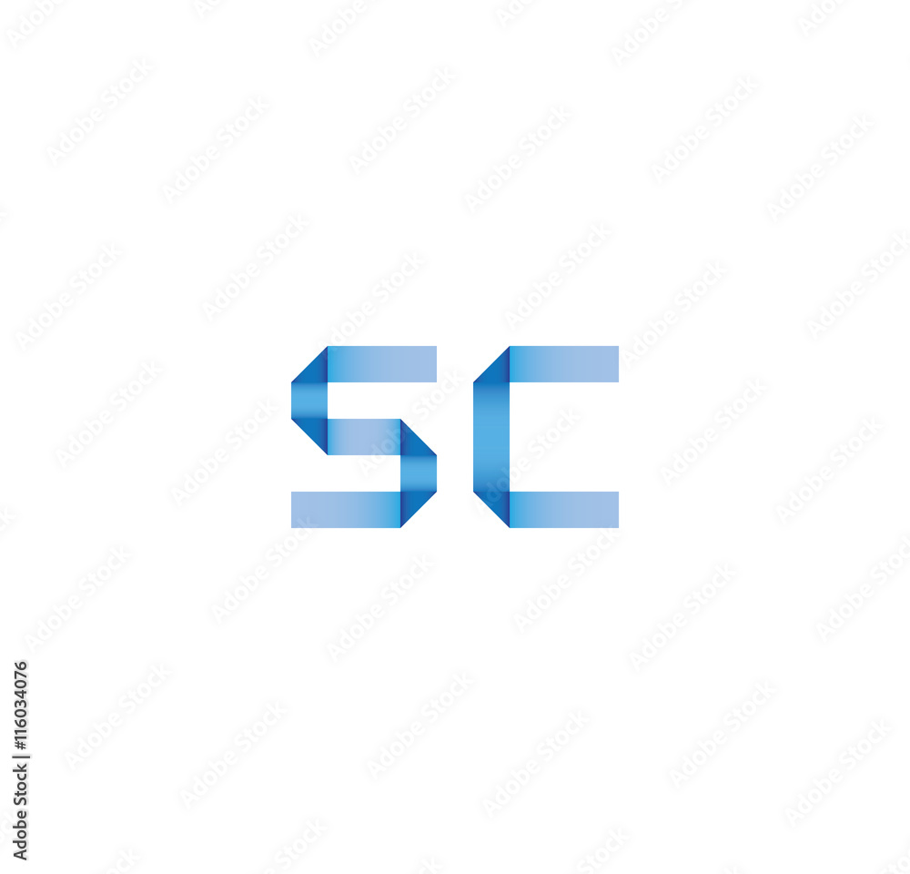sc initial simple modern blue sc initial simple modern blue
