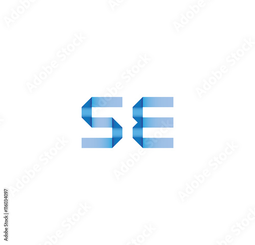 se initial simple modern blue 