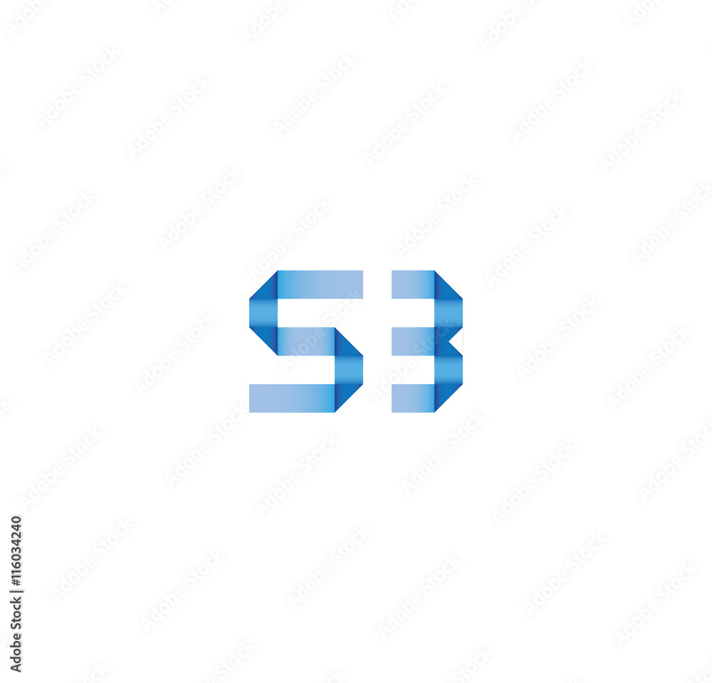 s3 initial simple modern blue s3 initial simple modern blue