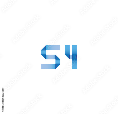s4 initial simple modern blue 