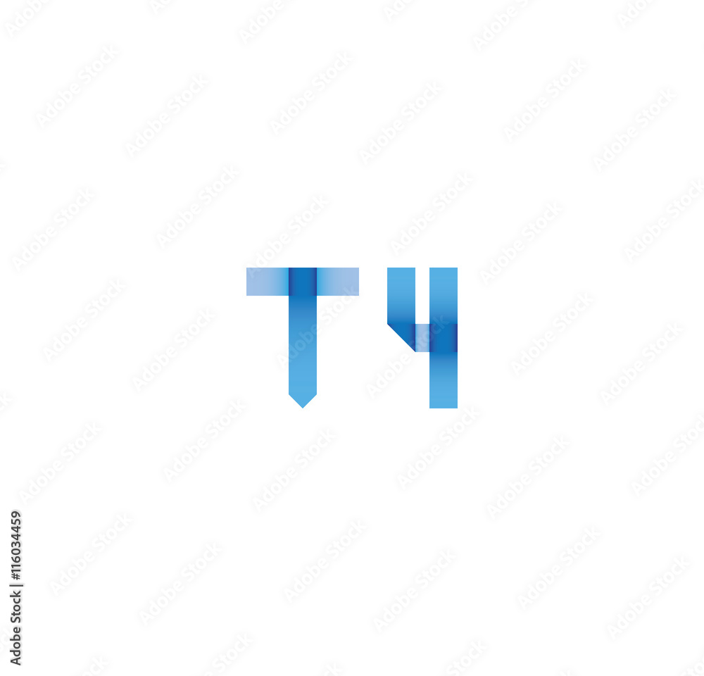 Obraz premium t4 initial simple modern blue 