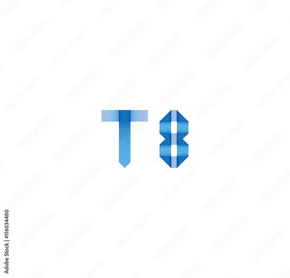 Obraz premium t8 initial simple modern blue 