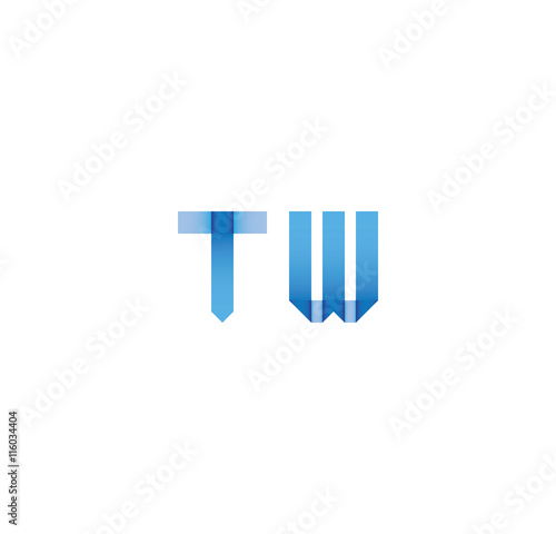tw initial simple modern blue 
