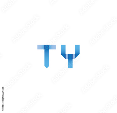 Free Download ty initial simple modern blue  - GFXLoad