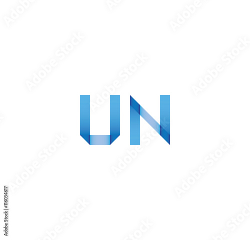 un initial simple modern blue 