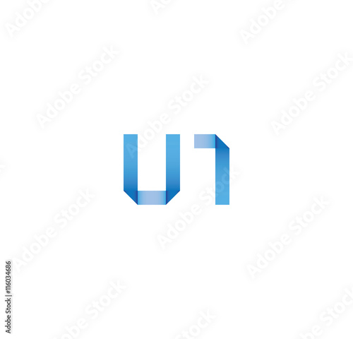 Free Download u1 initial simple modern blue  - GFXLoad
