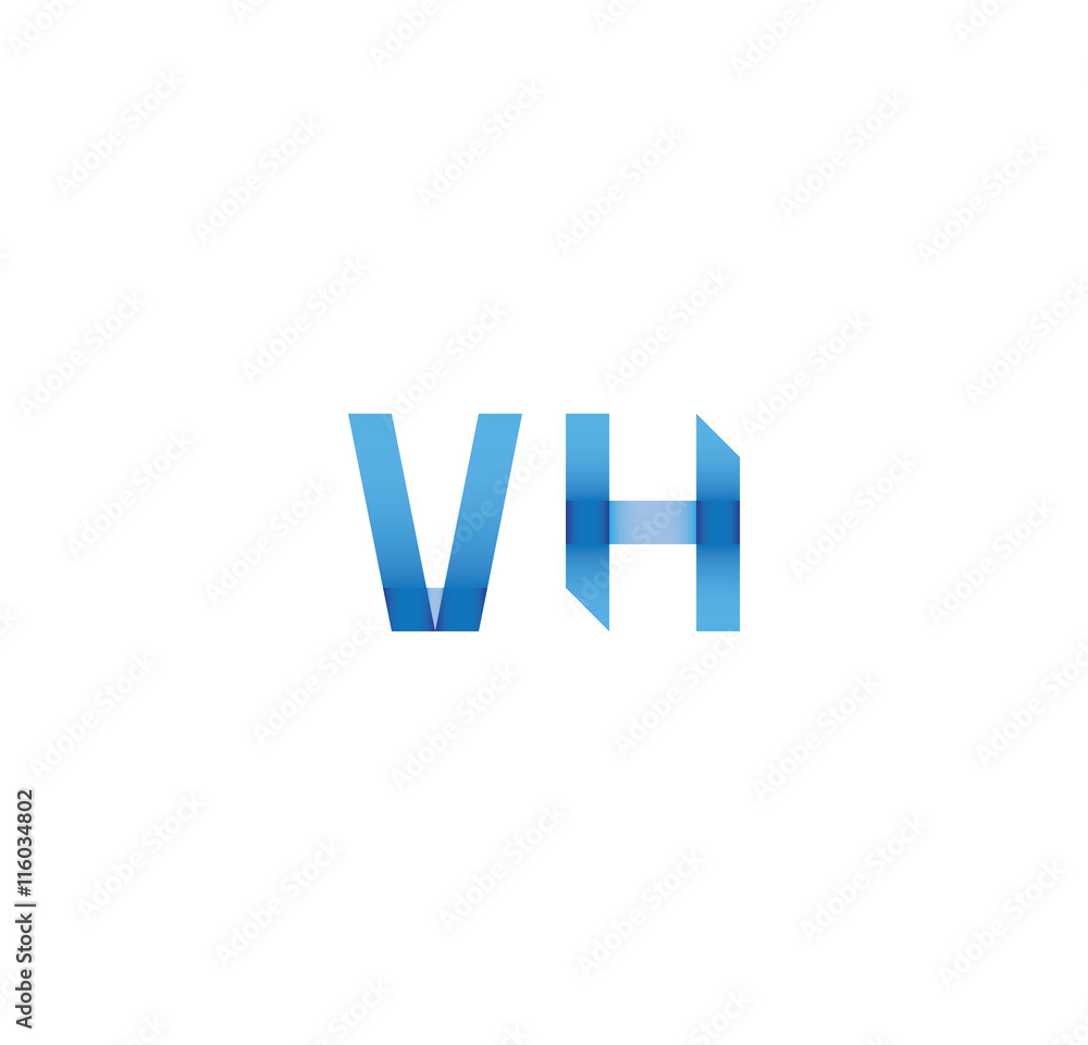 vh initial simple modern blue vh initial simple modern blue