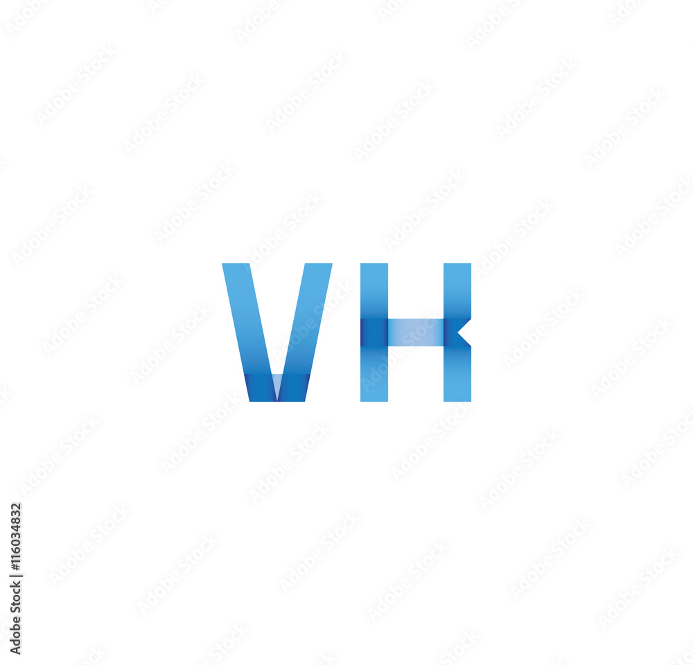 vk initial simple modern blue vk initial simple modern blue