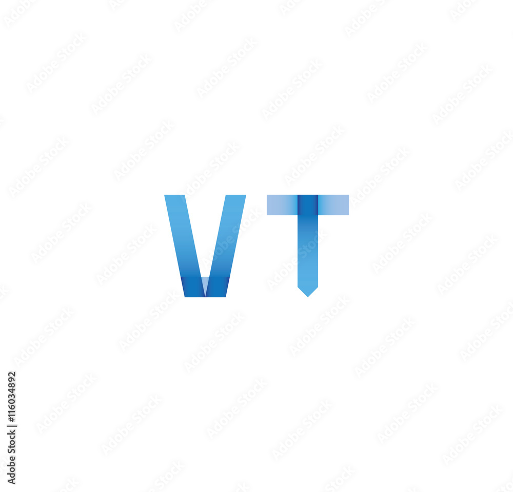 vt initial simple modern blue vt initial simple modern blue