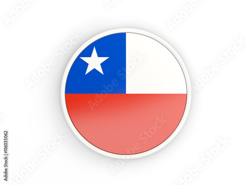 Flag of chile. Round icon with frame Free Download Flag of chile. Round icon with frame - GFXLoad