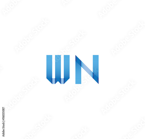 wn initial simple modern blue 