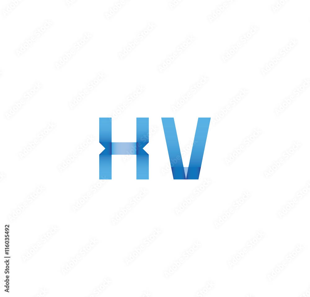 Obraz premium xv initial simple modern blue 