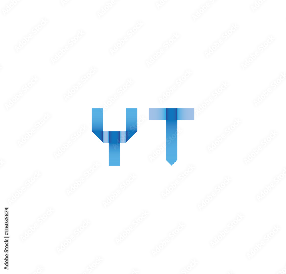yt initial simple modern blue yt initial simple modern blue