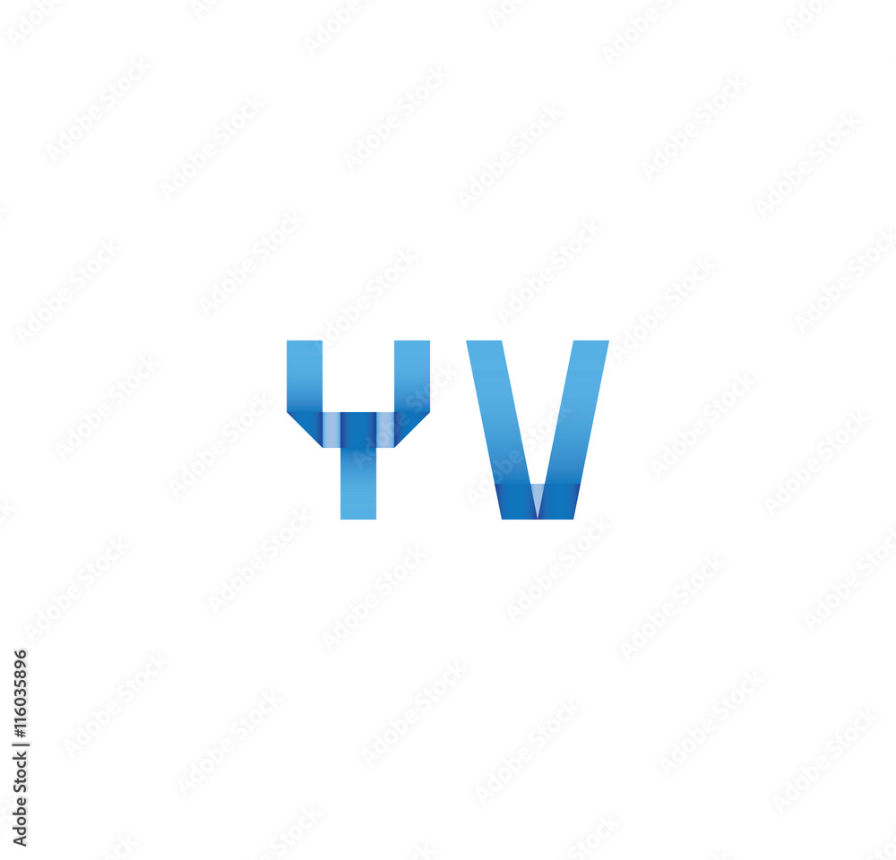 yv initial simple modern blue yv initial simple modern blue