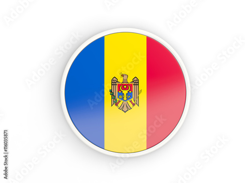 Free Download Flag of moldova. Round icon with frame - GFXLoad