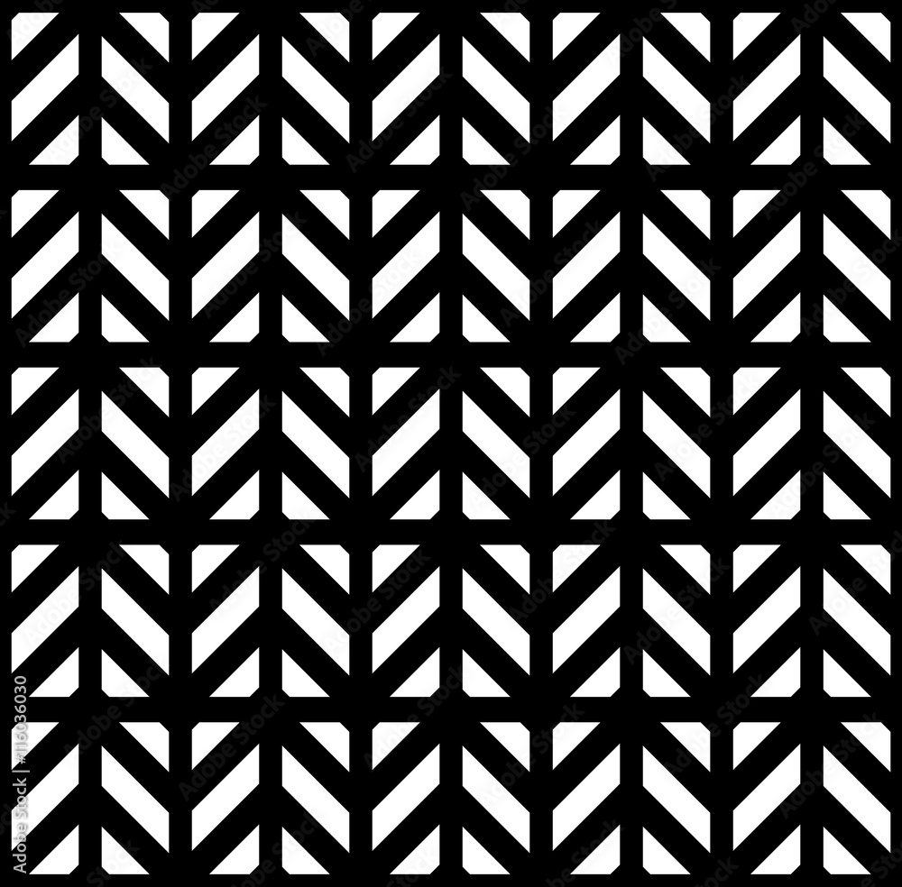 Geometric pattern with white and black shapes