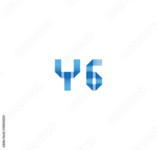 Free Download y6 initial simple modern blue  - GFXLoad